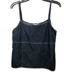 vintage denim cropped tank top